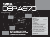 Yamaha DSPA-970 - Owners Manual 